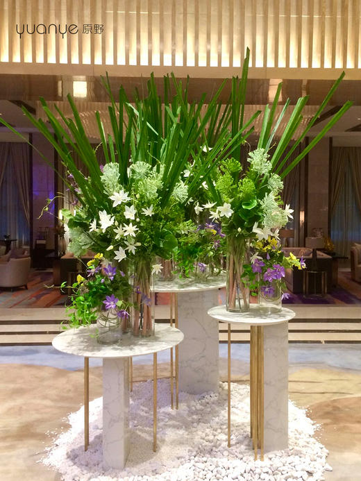 高档酒店大堂仿真假花摆设件圆桌售楼大厅会所办公楼咖啡厅馆装饰 商品图0