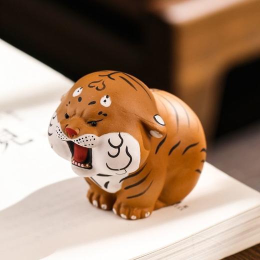 紫砂茶宠老虎摆件可养招财精品萌茶台茶盘风水茶具配件摆设小茶玩 商品图0