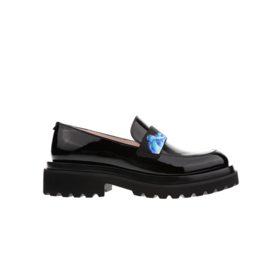 sheme新中式《千里江山》系列真皮女鞋刺绣烫钻厚底乐福鞋可定制