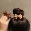 【2个】秋冬新款蝴蝶结发绳韩版气质皮筋女扎马尾头绳发饰头绳大肠发圈 商品缩略图1