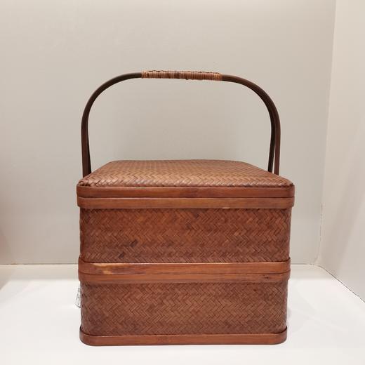 古风竹编提篮°方形双层 商品图1