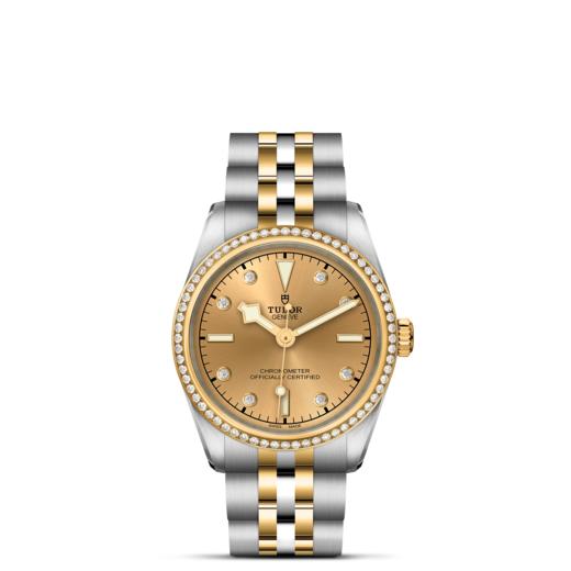 帝舵碧湾型31黄金钢款 | 帝舵表原厂机芯MT5201型（COSC）  钢表壳，直径31毫米  黄金及钢表带 商品图1