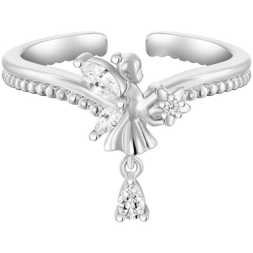 ZEGL设计师秋夜甜梦系列星月珍珠戒指女小众设计开口可调节食指戒 商品图7