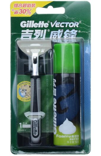 【亚欧超市】吉列威锋旋转双层刀架组合装1刀头+剃须包/盒 商品图1