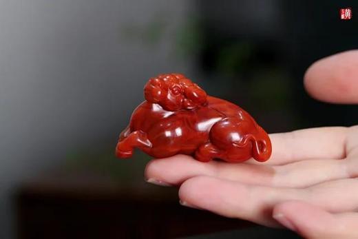 [ 扭转乾坤 ] 南红卧牛摆件 | 凉山原矿柿子红，满色满肉，祥瑞红牛 商品图7