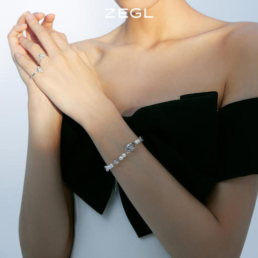 ZEGL设计师秋夜甜梦系列星月人造珍珠手链女生ins小众设计手饰品 商品图1