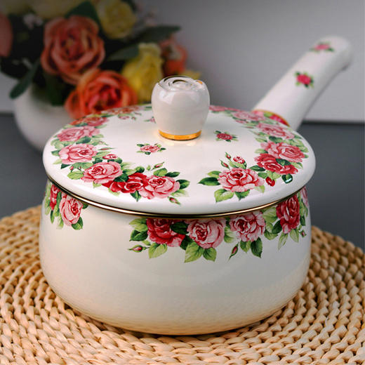 玫瑰系列陶瓷柄奶锅 IR-16S 商品图0