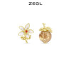 ZEGL设计师秋日午后系列琉璃柿子耳钉女高级感花朵耳环银针耳饰品 商品缩略图5