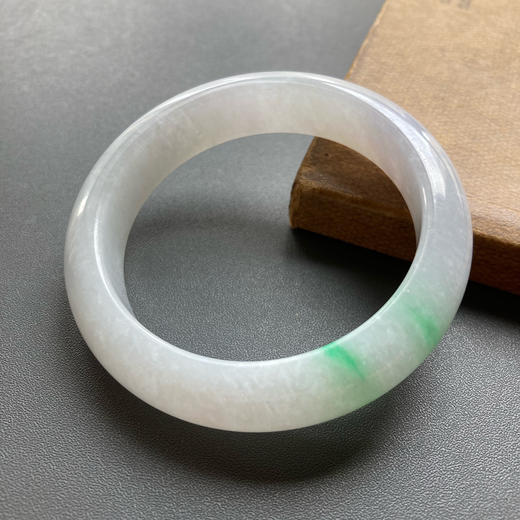 细糯种阳绿翡翠手镯54 商品图0