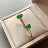 冰种阳绿翡翠戒指18k黄金镶嵌 商品缩略图3
