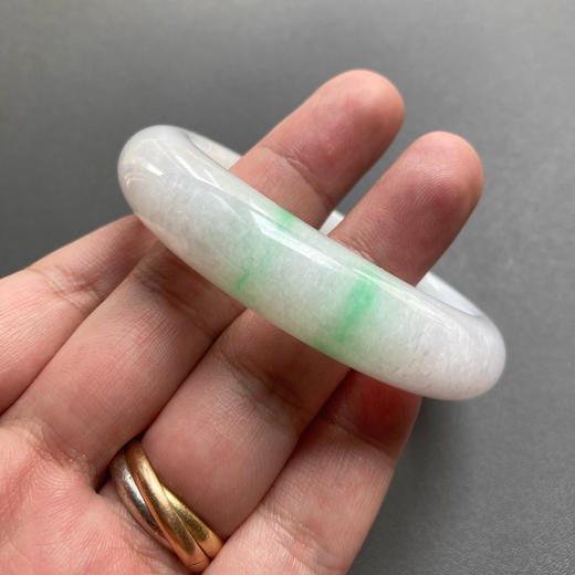 细糯种阳绿翡翠手镯54 商品图8