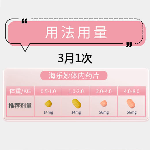 海乐妙猫咪体内驱虫药2kg以上猫用耳螨宠物打虫药吡喹酮片单片装 商品图1