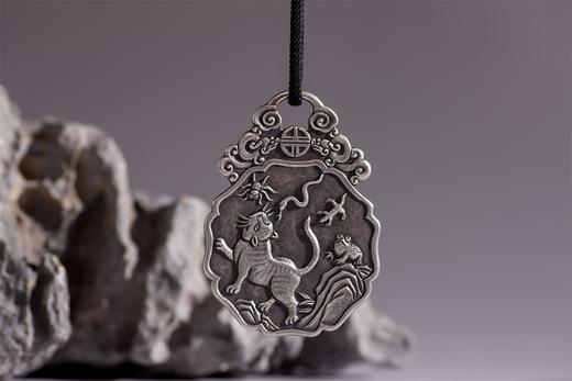 矩德泉坊 纯银手作 钟馗挂花高浮雕（6.2厘米版）360 商品图4