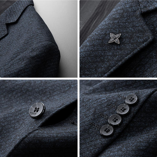 【新款DDA】大依优型品质西服外套商务夹克男宽松加肥加大码上衣胖子正装休闲 商品图4