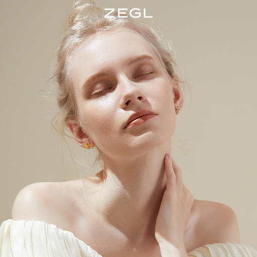 ZEGL设计师秋日午后系列琉璃柿子耳钉女高级感花朵耳环银针耳饰品 商品图1