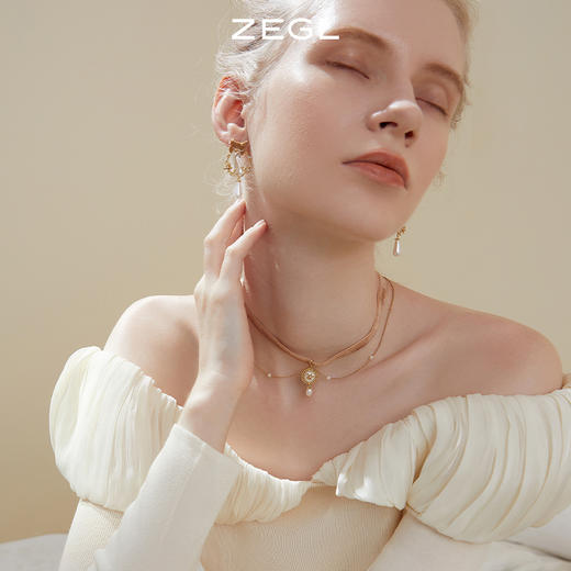 ZEGL设计师秋日午后系列复古珍珠项链女双层choker项圈颈链锁骨链 商品图3