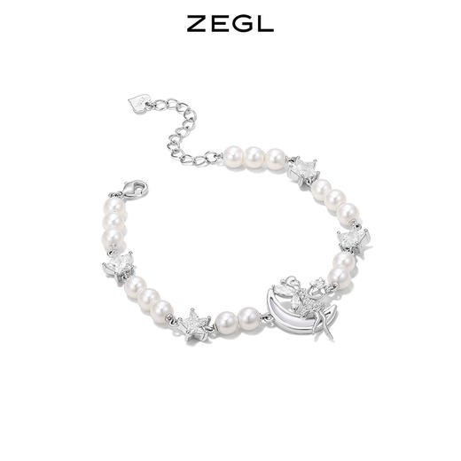 ZEGL设计师秋夜甜梦系列星月人造珍珠手链女生ins小众设计手饰品 商品图4