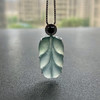 高冰到玻璃种翡翠叶子18k白金钻石镶嵌 商品缩略图10