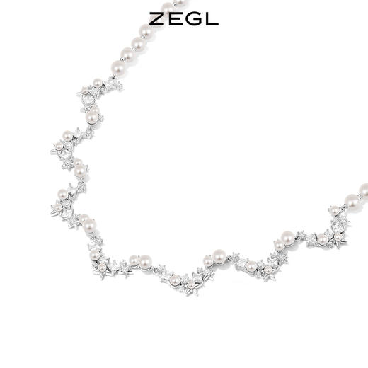 ZEGL设计师秋夜甜梦系列星月人造珍珠项链女轻奢小众锁骨颈链配饰 商品图1