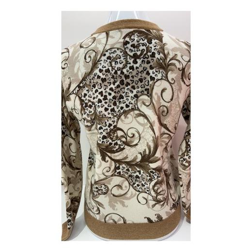 3楼鹿王女士印花羊绒衫 商品图1