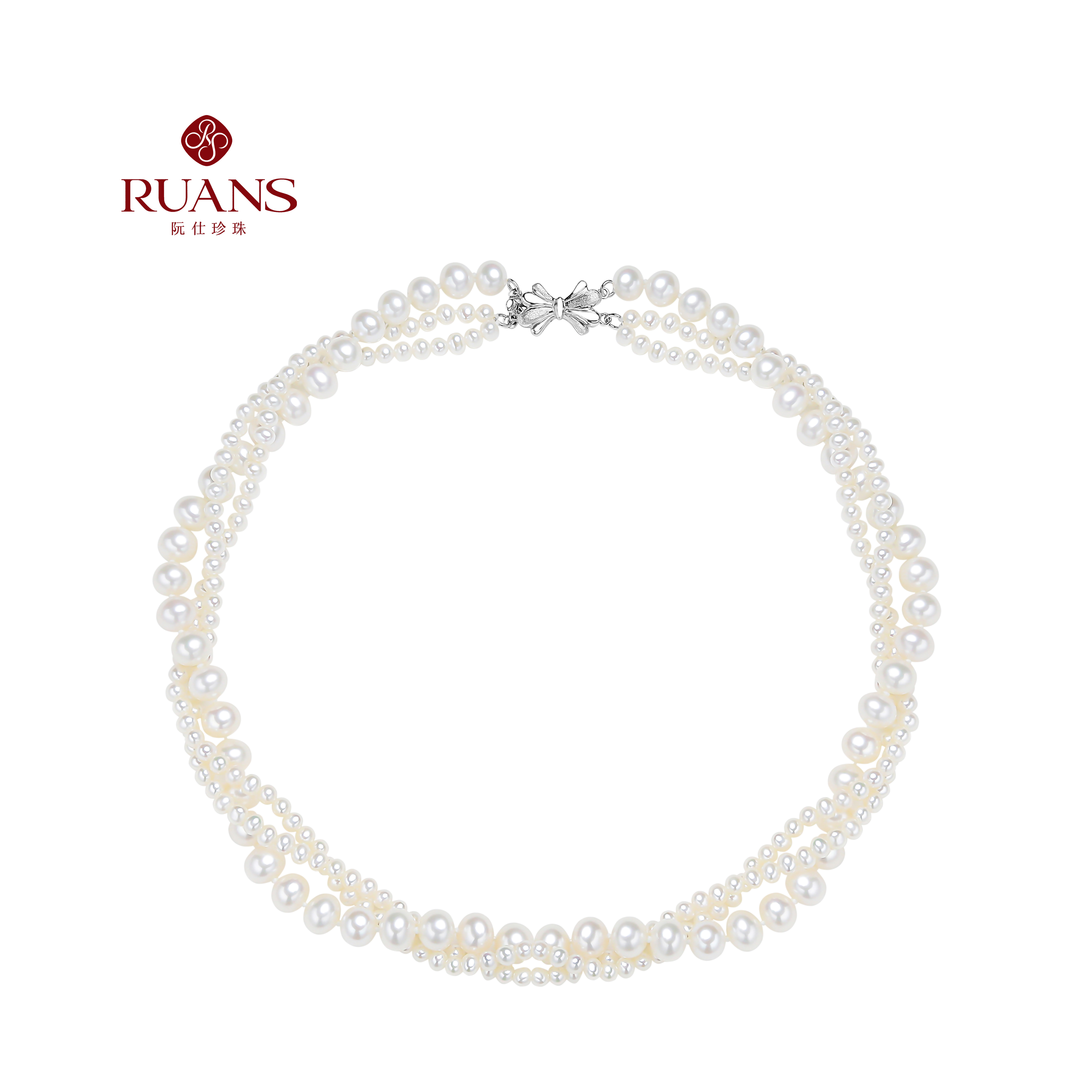 阮仕蕾丝系列 S925银淡水珍珠项链NH3-7.3LSD