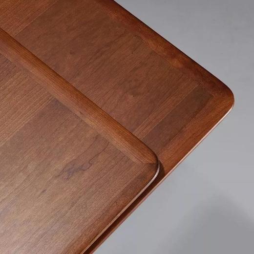 伽罗 JALO 正方形樱桃木北欧MCM风格抽拉餐桌 商品图2