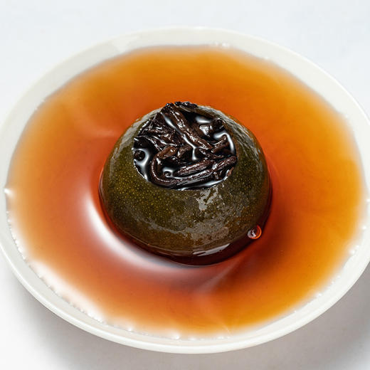 小青柑丨德丰昌 2023年7月头采新会天马生晒陈皮+ 2020年宫廷普洱熟茶 正宗小青桔柑200g 商品图6