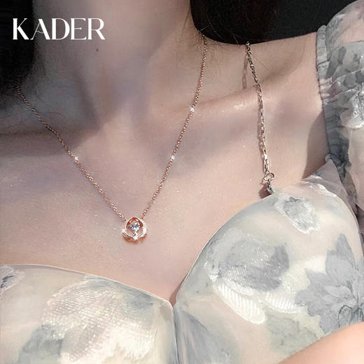 KADER卡蒂罗 心动独角兽项链 S925银 轻奢小众设计高级时尚感锁 梦幻灵动甜美 原创设计闪耀银河 项链 女款 送女友送闺蜜 商品图4