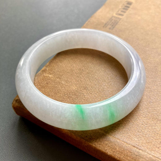 细糯种阳绿翡翠手镯54 商品图2