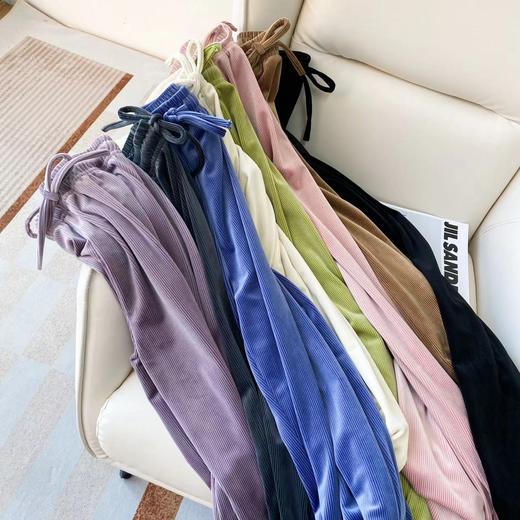 【一秒藏肉的入秋神裤】千吉娜Chinina 天鹅绒阔腿裤 时尚百搭 瘦百搭，贴合舒适，别致有型 商品图3