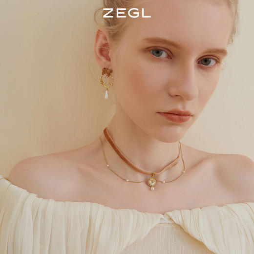 ZEGL设计师秋日午后系列复古珍珠项链女双层choker项圈颈链锁骨链 商品图4