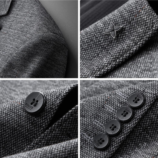 一口价【新款DDA】大依优型品质西服外套商务夹克男宽松加肥加大码上衣胖子正装休闲 商品图4