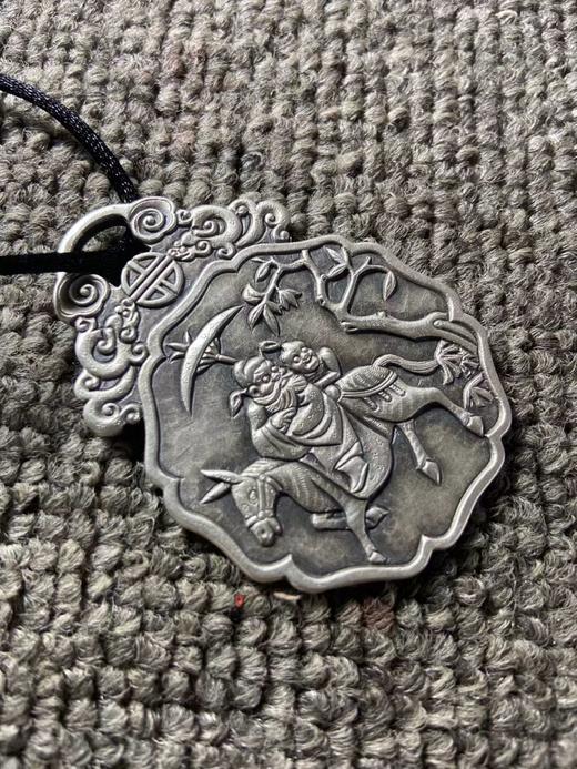 矩德泉坊 纯银手作 钟馗挂花高浮雕（6.2厘米版）360 商品图13