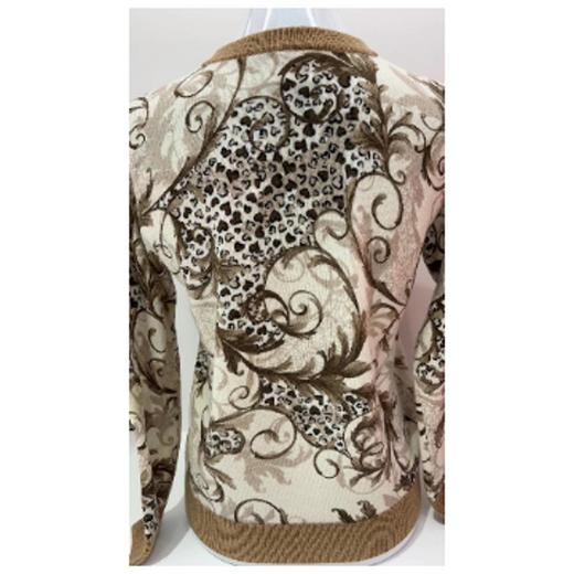 3楼 鹿王女式印花羊绒开衫 商品图1