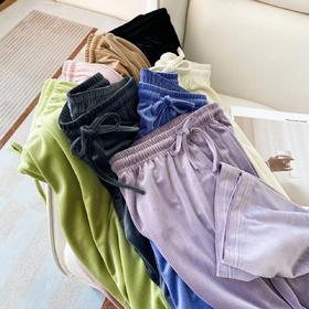 【一秒藏肉的入秋神裤】千吉娜Chinina 天鹅绒阔腿裤 时尚百搭 瘦百搭，贴合舒适，别致有型