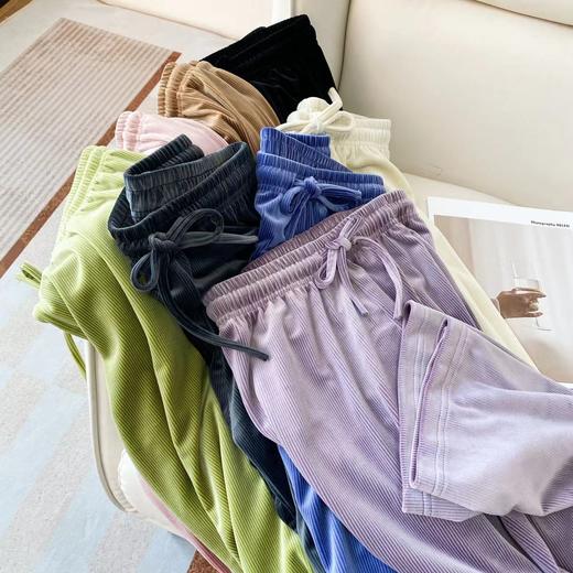 【一秒藏肉的入秋神裤】千吉娜Chinina 天鹅绒阔腿裤 时尚百搭 瘦百搭，贴合舒适，别致有型 商品图0