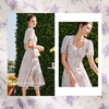 欧芮儿碎花雪纺连衣裙女春装2022年新款收腰时尚法式灯笼袖大摆裙 商品缩略图2