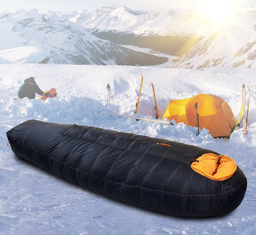 （9折清仓）-25℃极寒自制95鹅绒1.3kg充绒量木乃伊睡袋 商品图3
