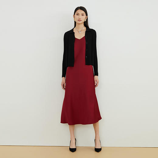 EITIE爱特爱秋季新款时尚通勤气质百搭短款针织开衫C2201004 商品图10