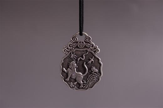 矩德泉坊 纯银手作 钟馗挂花高浮雕（6.2厘米版）360 商品图1