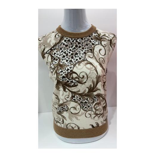 3楼鹿王女士印花羊绒衫 商品图0