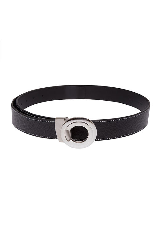 callisto黑色牛皮革皮带 SPBLF001BK 商品图3