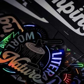 (MD)渔夫猫-镭射车贴