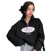 黛唯梵美式hiphop短款半高领卫衣女春秋宽松潮ins慵懒风bf薄款拉链外套 商品缩略图4