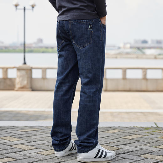 一口价【新款DMR】 大依优型大码男装无弹牛仔裤加肥加大号宽松纯色长裤舒适直筒 商品图3
