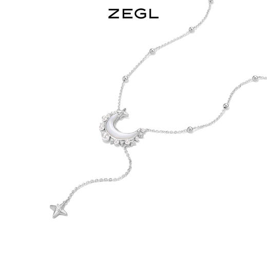 ZEGL设计师秋夜甜梦系列星月流苏项链女轻奢小众高级设计感锁骨链 商品图5