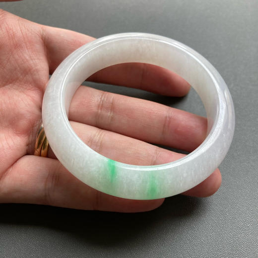 细糯种阳绿翡翠手镯54 商品图6