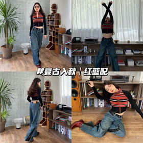 复古入秋| 红蓝配色很难不爱💕！