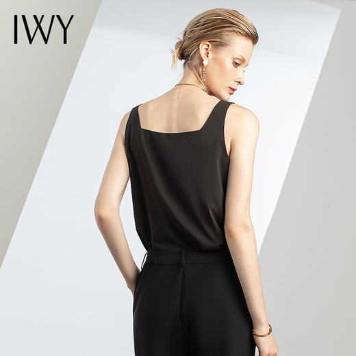 IWY/黑色吊带时尚气质女神范背心贴身上衣女 T2201 商品图3