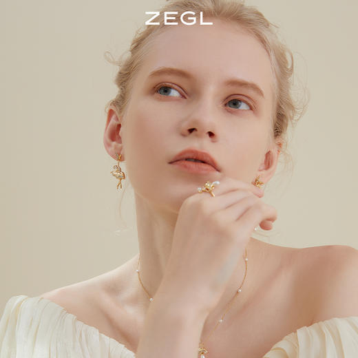 ZEGL设计师舞者系列人造珍珠项链女轻奢小众高级设计感锁骨链配饰 商品图2